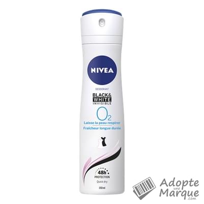 Nivéa Déodorant Femme Black&White O2 Spray Le spray de 150ML