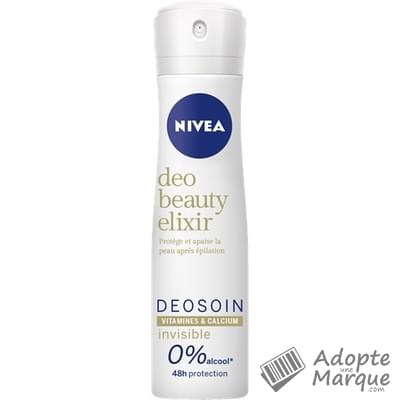 Nivéa Déodorant Femme Déosoin Beauty Elixir Invisible 0% Spray Le spray de 150ML