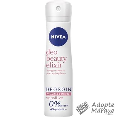 Nivéa Déodorant Femme Déosoin Beauty Elixir Sensitive 0% Spray Le spray de 150ML