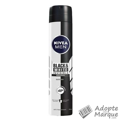 Nivéa Déodorant Spray Homme Invisible Black & White Le spray de 200ML