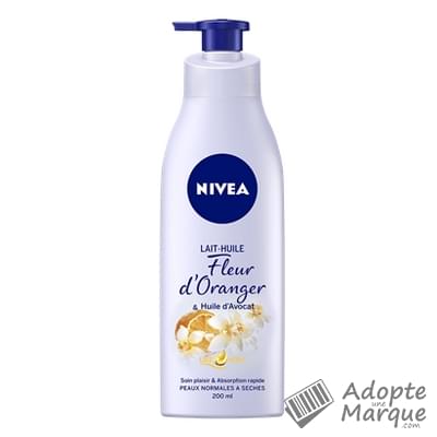 Nivéa Lait-Huile Fleur d'Oranger & Huile d'Avocat Le flacon pompe de 200ML