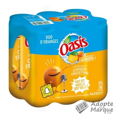Oasis Boisson rafraîchissante aux fruits - Duo d'Oranges Les 6 canettes de 33CL