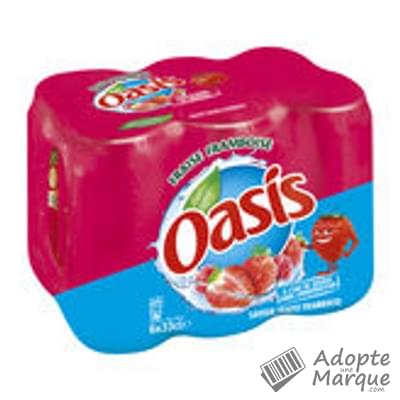 Oasis Boisson rafraîchissante aux fruits - Fraise & Framboise Les 6 canettes de 33CL