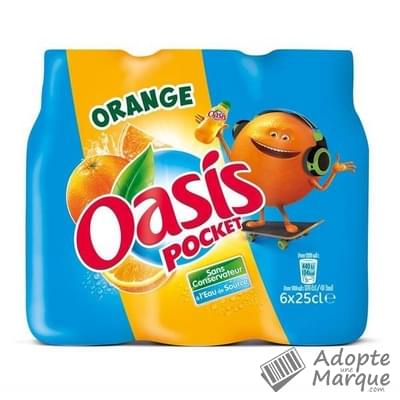 Oasis Boisson rafraîchissante aux fruits - Orange Les 6 bouteilles de 25CL