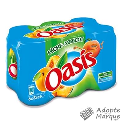 Oasis Boisson rafraîchissante aux fruits - Pêche & Abricot Les 6 canettes de 33CL