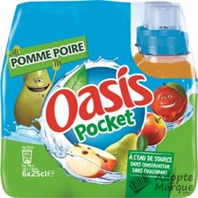 Oasis Boisson rafraîchissante aux fruits - Pomme & Poire Les 6 bouteilles bouchon sport de 25CL