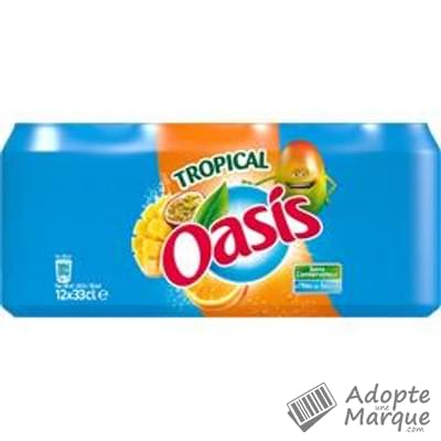 Oasis Boisson rafraîchissante aux fruits - Tropical Les 12 canettes de 33CL