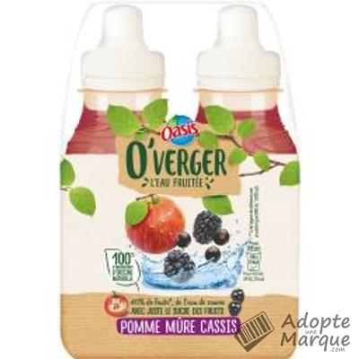 Oasis O'Verger - Eau fruitée saveur Pomme, Mûre & Cassis Les 4 bouteilles de 20CL