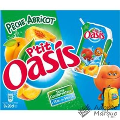 Oasis P'tit Oasis - Boisson rafraîchissante aux fruits - Pêche & Abricot Les 8 poches de 20CL