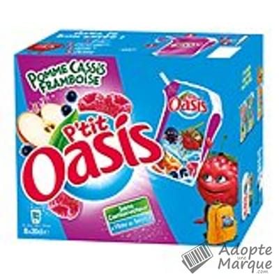 Oasis P'tit Oasis - Boisson rafraîchissante aux fruits - Pomme, Cassis & Framboise Les 8 poches de 20CL