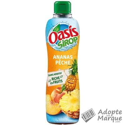 Oasis Sirop Ananas & Pêche La bouteille de 75CL