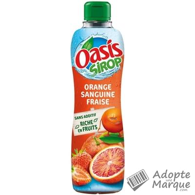 Oasis Sirop Orange sanguine & Fraise La bouteille de 75CL