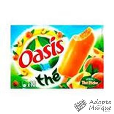 Oasis Sorbet - Bâtonnets glacés - Thé à la Pêche Les 10 bâtonnets - 400G
