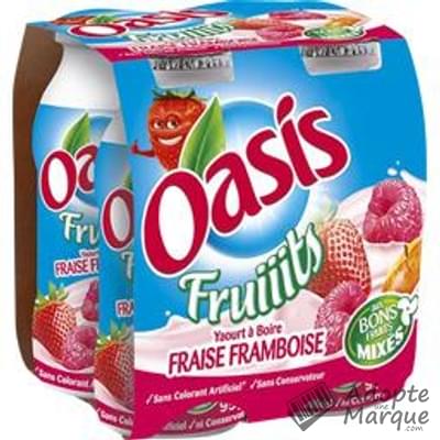 Oasis Yaourt à boire aux fruits - Fraise & Framboise Les 4 bouteilles de 95G