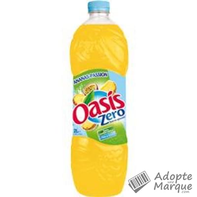 Oasis Zero - Boisson rafraîchissante aux fruits - Ananas & Passion La bouteille de 2L