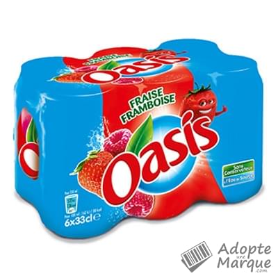 Oasis Zero - Boisson rafraîchissante aux fruits - Pomme, Cassis & Framboise Les 6 canettes de 33CL