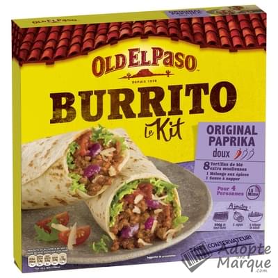 Old El Paso Kit pour Burritos Original Paprika La boîte de 510G