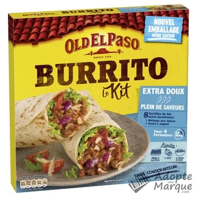 Old El Paso Kit pour Burritos Sans Piment La boîte de 490G