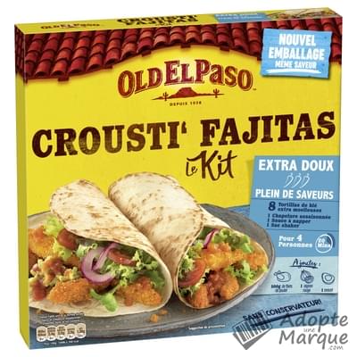 Old El Paso Kit Pour Crousti Fajitas Sans Piment La boîte de 521G