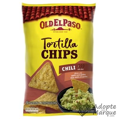 Old El Paso Tortilla Chips Chili Le sachet de 185G