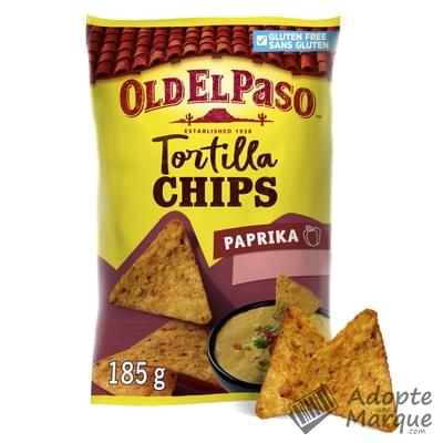 Old El Paso Tortilla Chips Paprika Le sachet de 185G