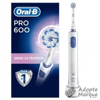 Oral B Brosse à dents électrique Pro 600 3D Sensi Ultrathin La brosse à dents