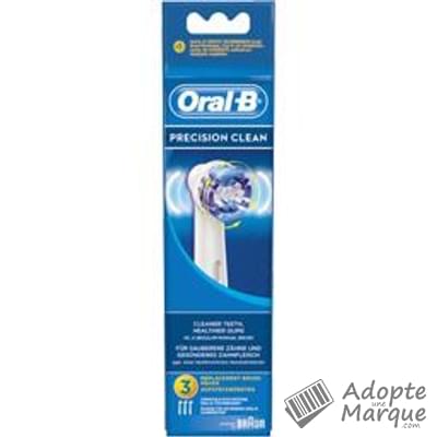 Oral B Brossettes électriques Precision Clean La boîte de 3 brossettes
