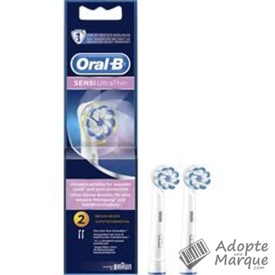 Oral B Brossettes électriques Sensi Ultrathin  La boîte de 2 brossettes