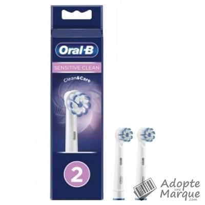 Oral B Brossettes électriques Sensitive Clean - Clean & Care Les 2 boîtes de 2 brossettes