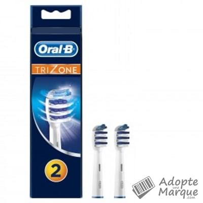 Oral B Brossettes électriques Trizone La boîte de 2 brossettes