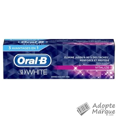 Oral B Dentifrice 3D White Vitalize Le tube de 75ML