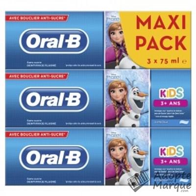 Oral B Dentifrice Kids 3 La Reine des Neiges (3 ans et +) Les 3 tubes de 75ML