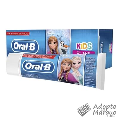 Oral B Dentifrice Kids 3 La Reine des Neiges (3 ans et +) Le tube de 75ML