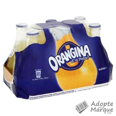 Orangina Boisson gazeuse rafraîchissante aux fruits - Orange Les 8 bouteilles en verre de 25CL
