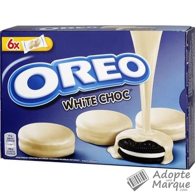 Oreo White Choc - Biscuits Sandwich enrobés au Chocolat blanc Le paquet de 246G