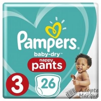 Pampers Baby Dry - Couches-Culottes Taille 3 (6 à 11 kg) Le paquet de 26 couches