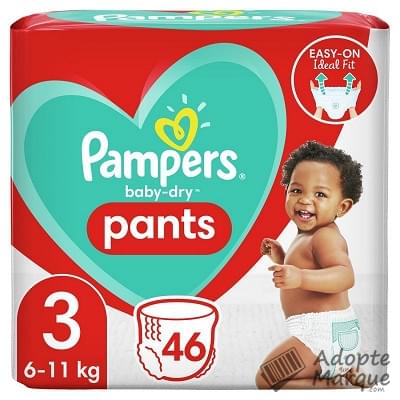 Pampers Baby Dry - Couches-Culottes Taille 3 (6 à 11 kg) Le paquet de 44 couches