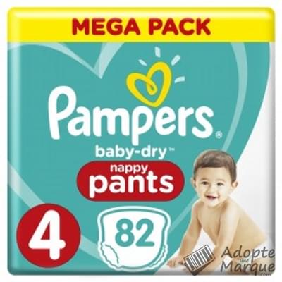 Pampers Baby Dry - Couches-Culottes Taille 4 (9 à 15 kg) Le paquet de 82 couches