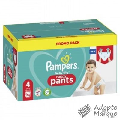 Pampers Baby Dry - Couches-Culottes Taille 4 (9 à 15 kg) Le paquet de 96 couches