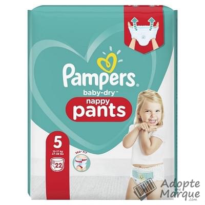 Pampers Baby Dry - Couches-Culottes Taille 5 (12 à 17 kg) Le paquet de 22 couches
