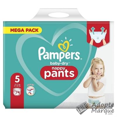 Pampers Baby Dry - Couches-Culottes Taille 5 (12 à 17 kg) Le paquet de 74 couches
