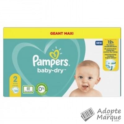 Pampers Baby Dry - Couches Taille 2 (4 à 8 kg) Le paquet de 120 couches