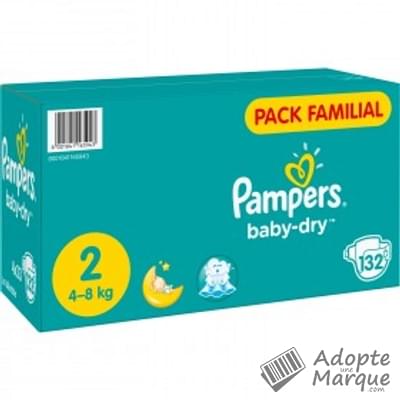 Pampers Baby Dry - Couches Taille 2 (4 à 8 kg) Le paquet de 132 couches