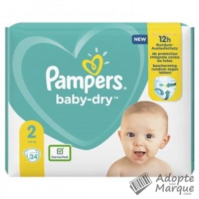 Pampers Baby Dry - Couches Taille 2 (4 à 8 kg) Le paquet de 34 couches