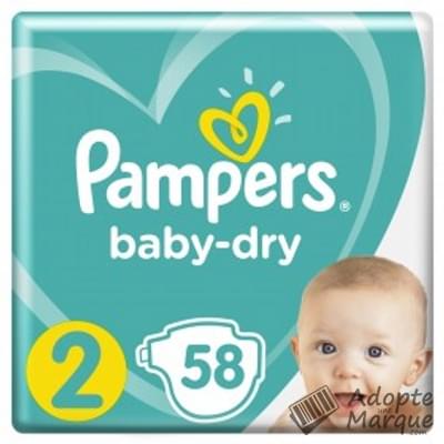 Pampers Baby Dry - Couches Taille 2 (4 à 8 kg) Le paquet de 58 couches