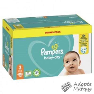 Pampers Baby Dry - Couches Taille 3 (6 à 10 kg) Le paquet de 124 couches