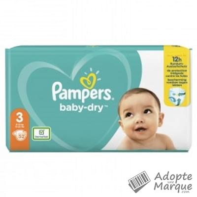 Pampers Baby Dry - Couches Taille 3 (6 à 10 kg) Le paquet de 52 couches