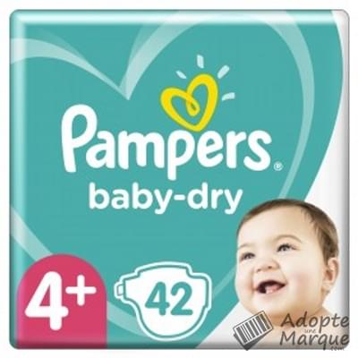 Pampers Baby Dry - Couches Taille 4+ (10 à 15 kg) Le paquet de 42 couches