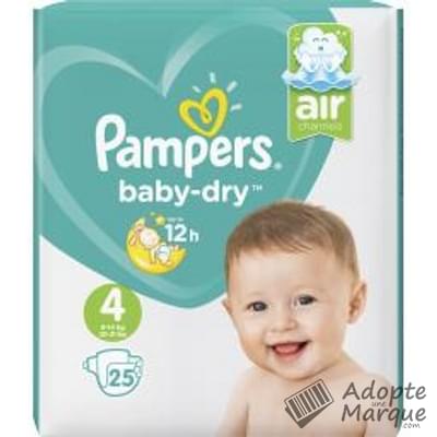 Pampers Baby Dry - Couches Taille 4 (9 à 14 kg) Le paquet de 25 couches