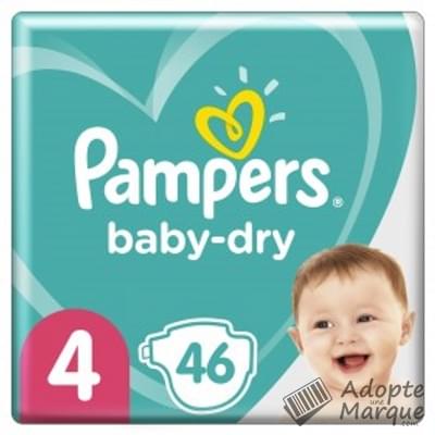 Pampers Baby Dry - Couches Taille 4 (9 à 14 kg) Le paquet de 46 couches